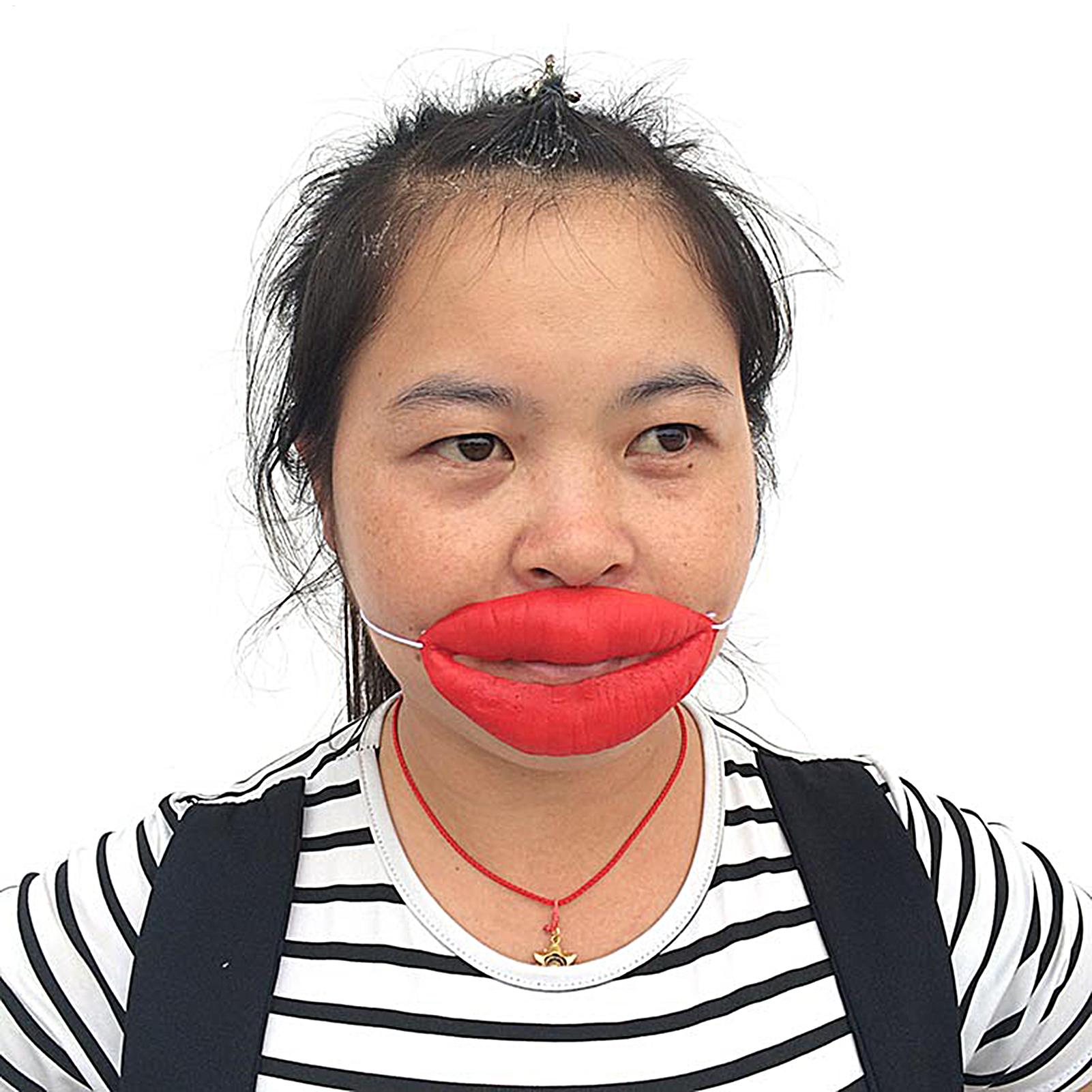 Kids Face Mask - Masques faciaux Lèvres Rouges, Grands Masques