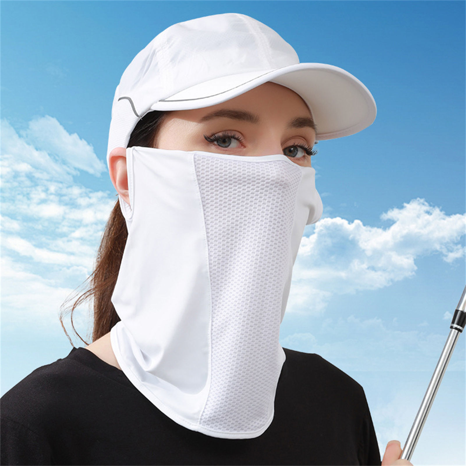 Sports Mask Breathable - Masque solaire en soie glacée UPF50+