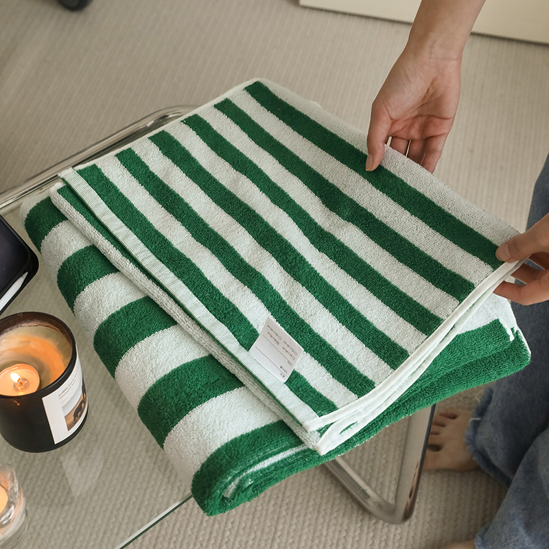 Cloth Face Mask Washable - Serviettes absorbantes à rayures pures, douces