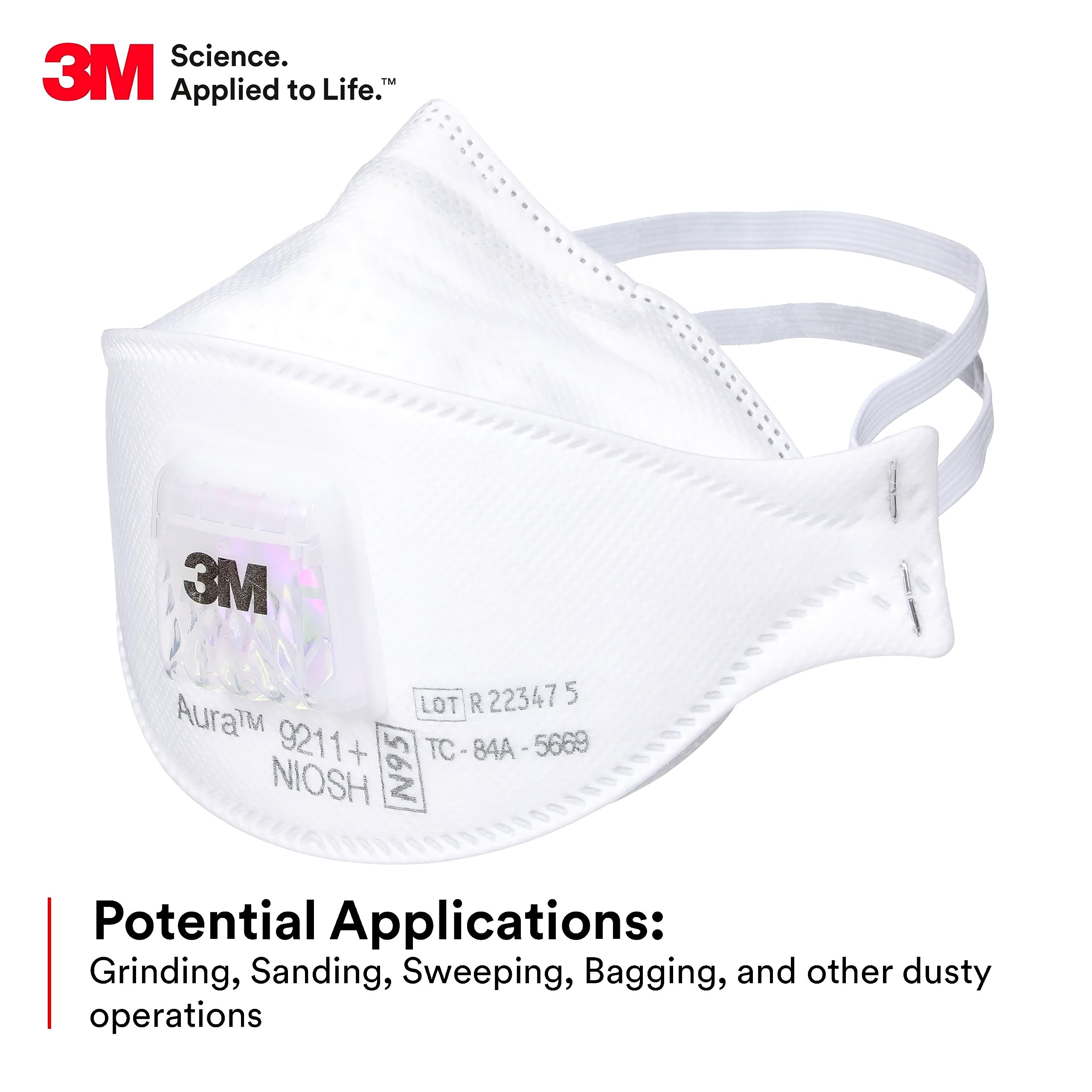 Kn95 Respirator Mask - 3M Aura 9211 + respirateur à