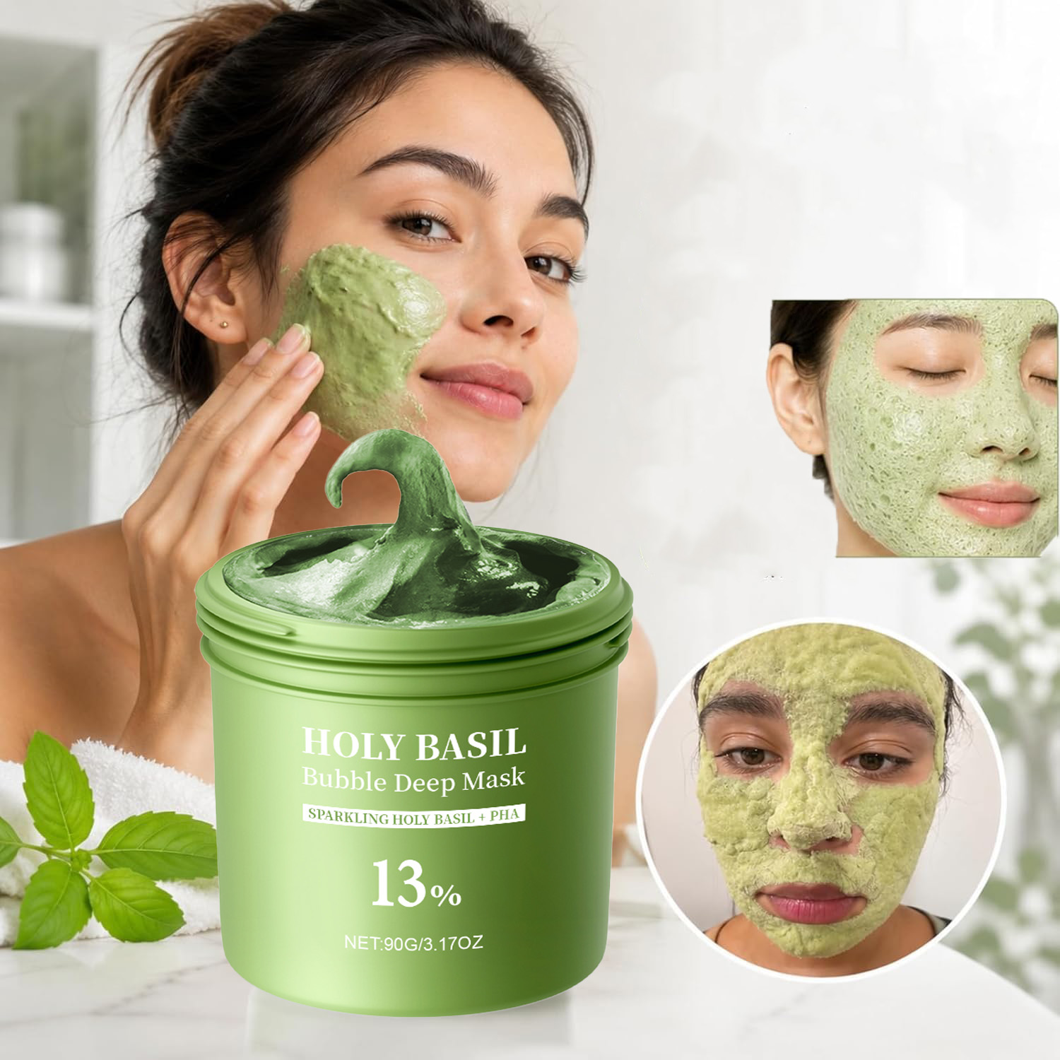 Dust Mask Construction - Masque Facial Moussant au Basilic Sacré