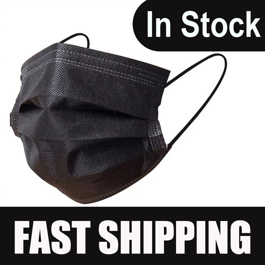 Disposable Surgical Mask - Masque Facial Noir pour Protection du