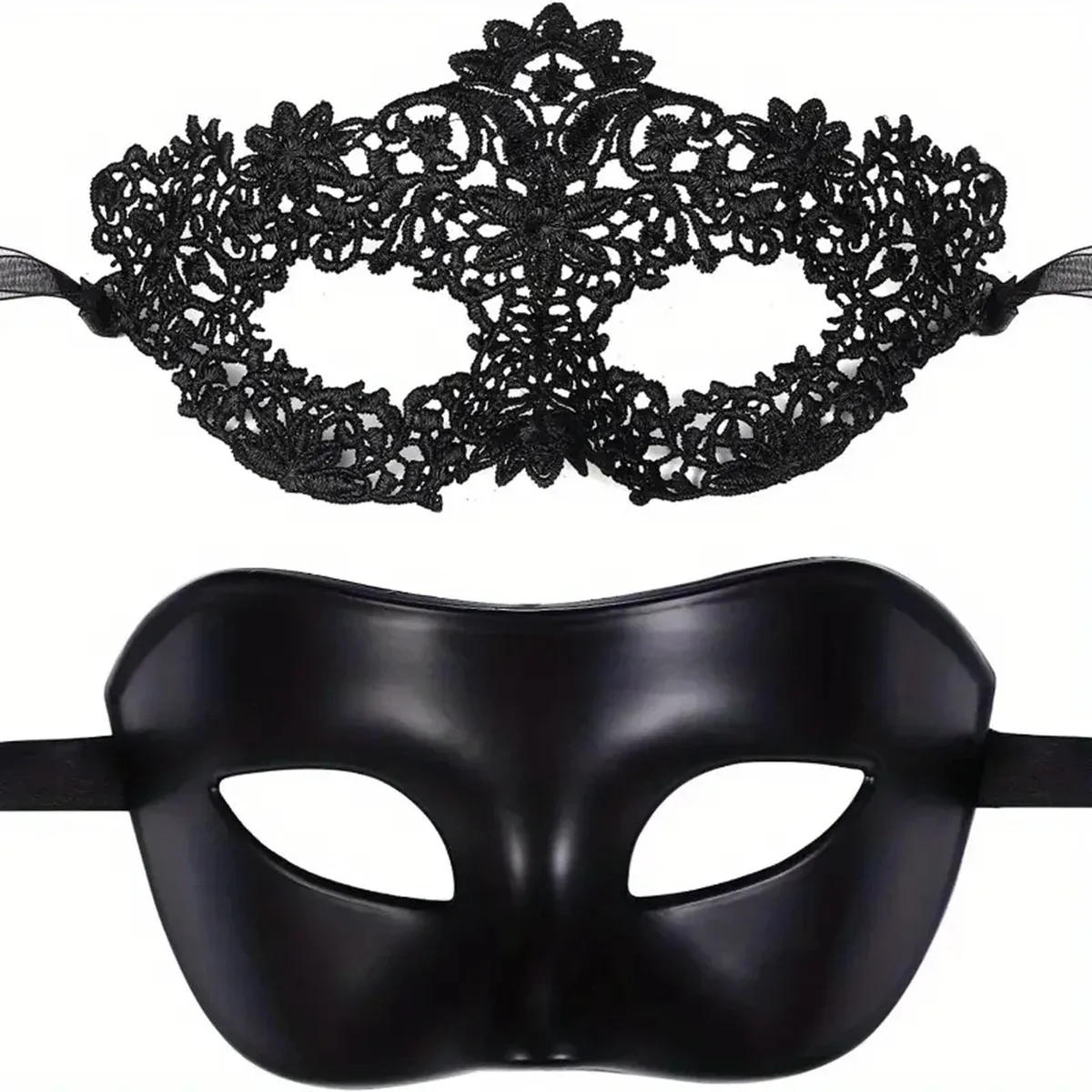 Black Face Mask Pack - Ensemble de 2 masques de mascarade