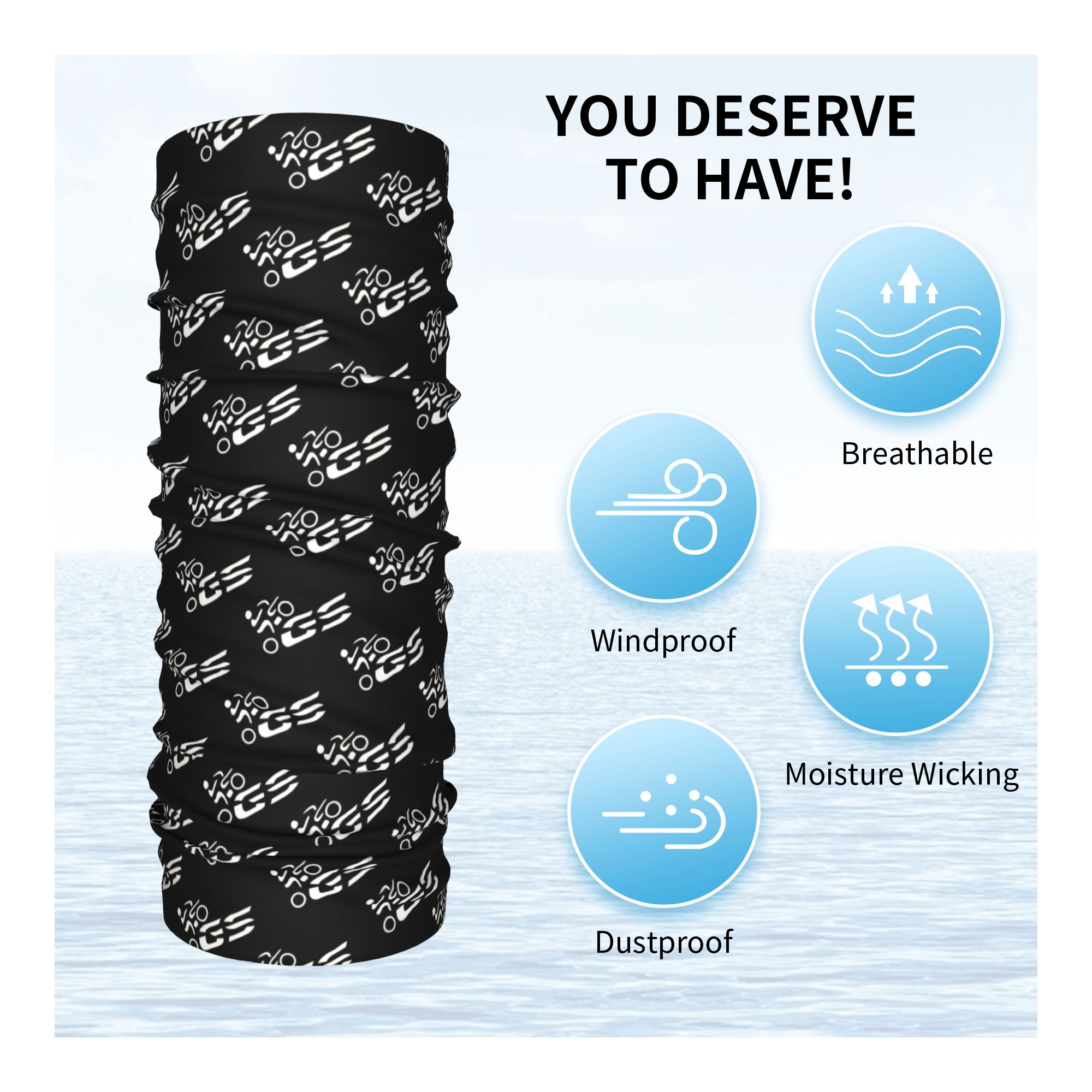 Cache-cou bandana moto personn - Neck Gaiter Face Cover avis et prix