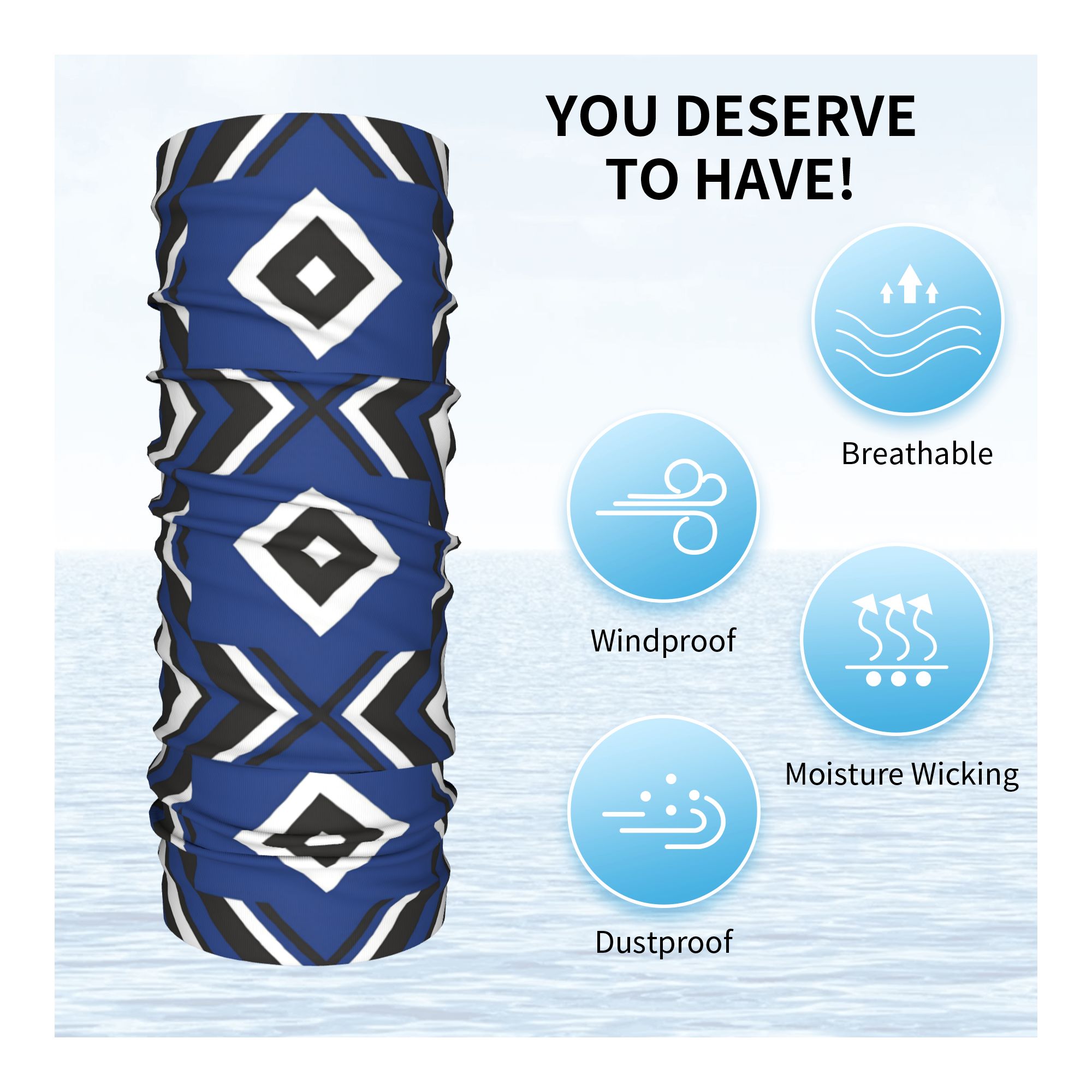 Blue Diamond HSV Soccer Bandan - Neck Gaiter Face Cover avis et prix